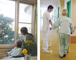 ベッドサイトリハはもちろん、入院生活すべてをリハビリテーションと考え支援します。